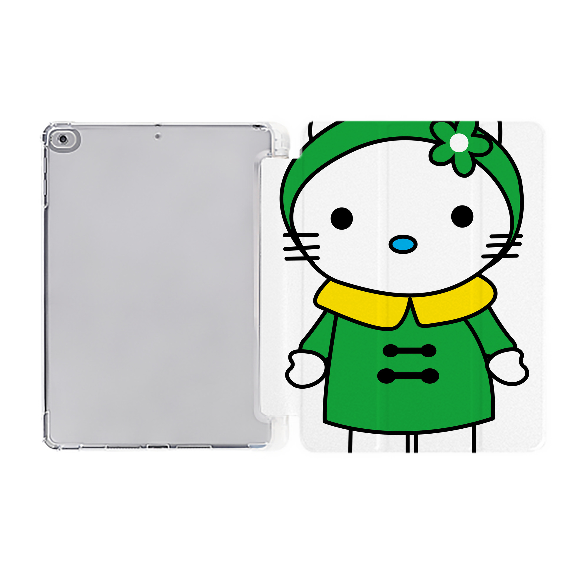 （画像用） Hello Kitty ハローキティ IPad ケース ペン収納付き 三つ折りスタンド PUレザー×シリコン 対応機種9.5/10.5/10.9インチ